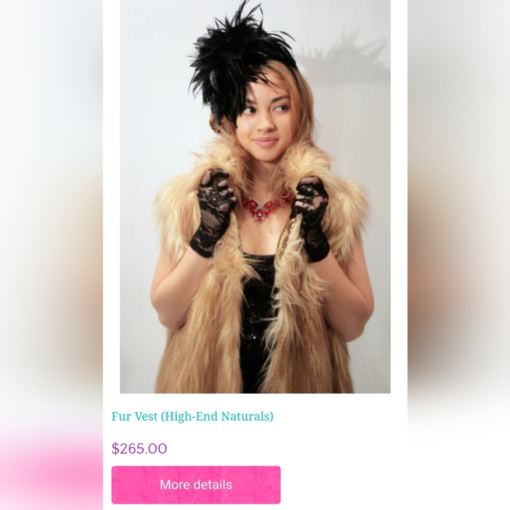 Women's Piedmont Boutique High-End Faux Fur Vest In Lion